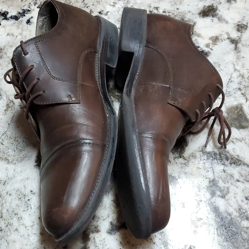 Chaps Loafers Mens 10.5 Dress Shoes Brown Oxford Loafers